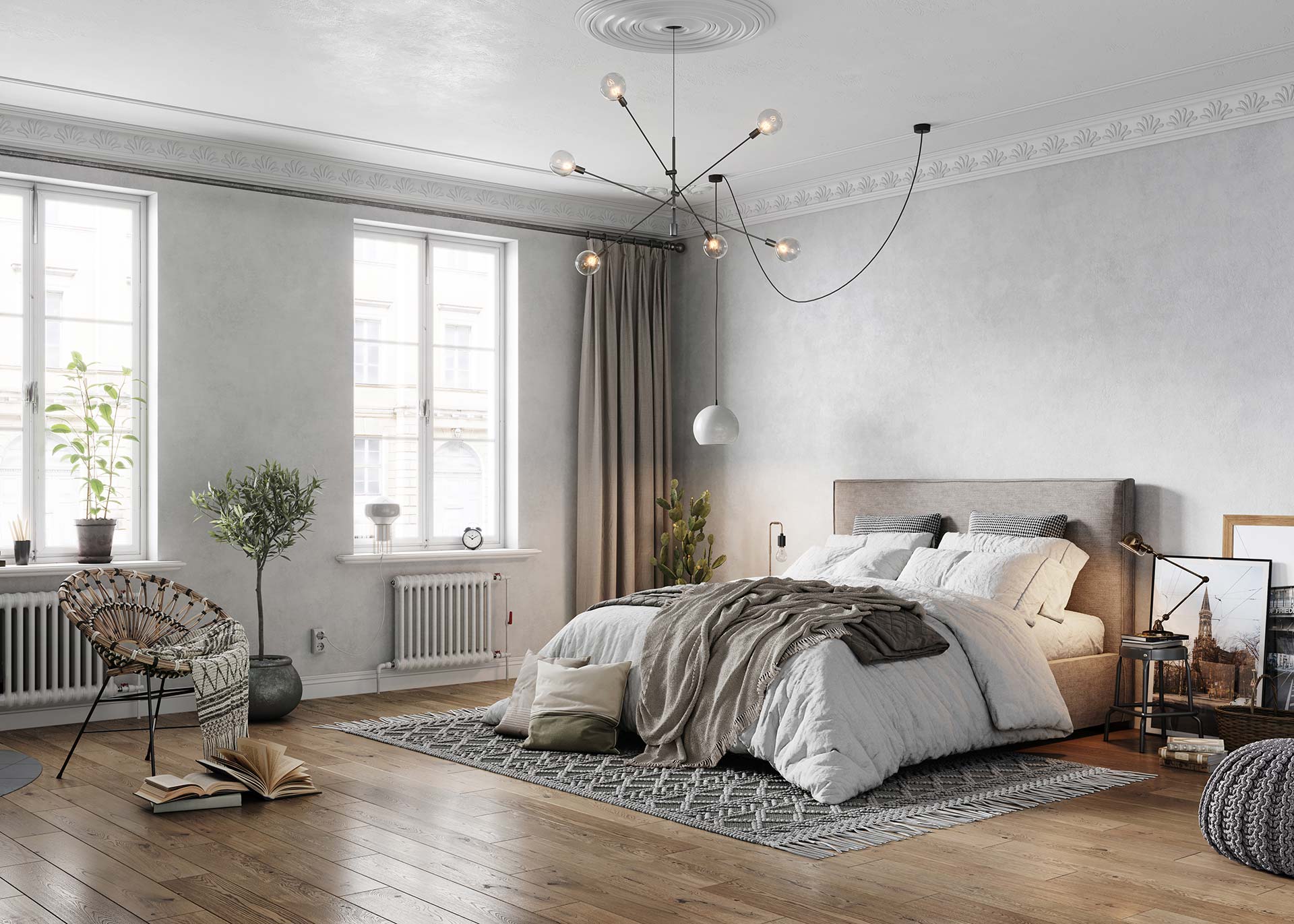 Parkettböden - qualitative Holzböden für jeden Raum modernes Schlafzimmer mit Echtholzboden und Stil